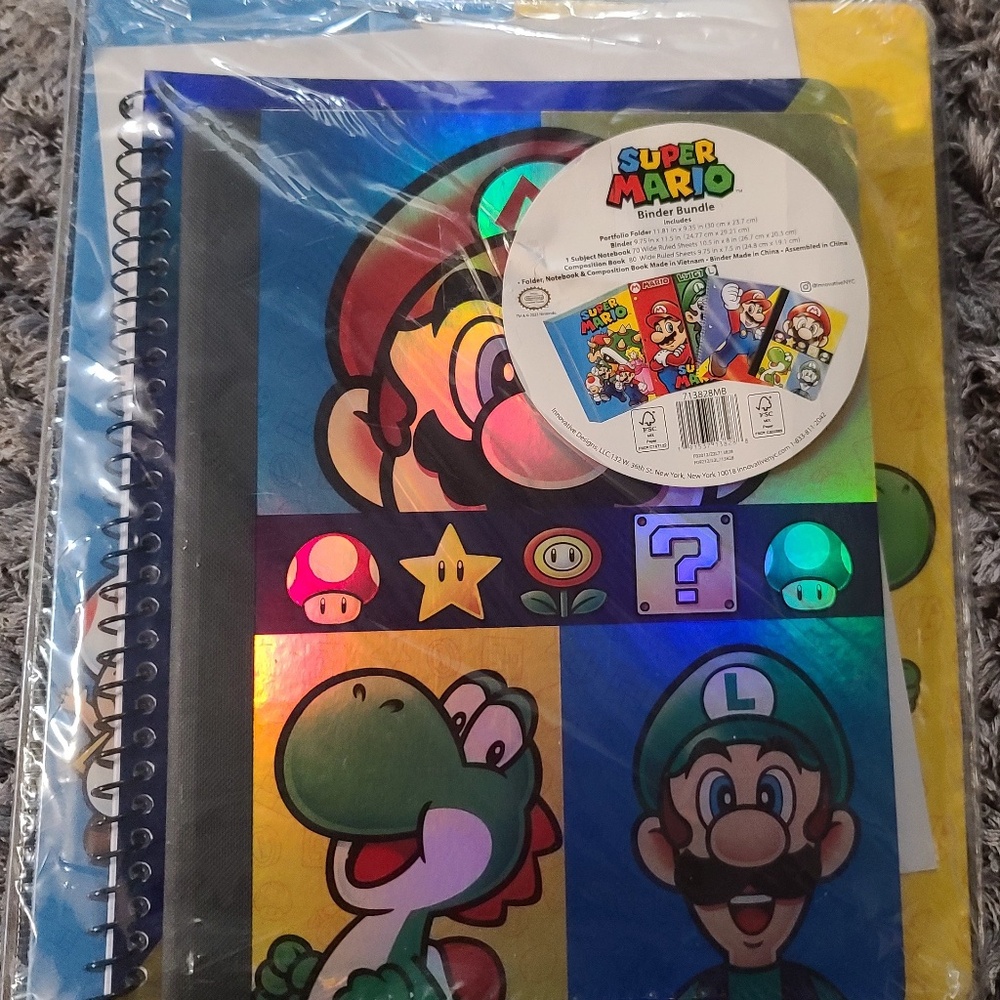 Nintendo Super Mario Bros. Stationery Bundle NIP